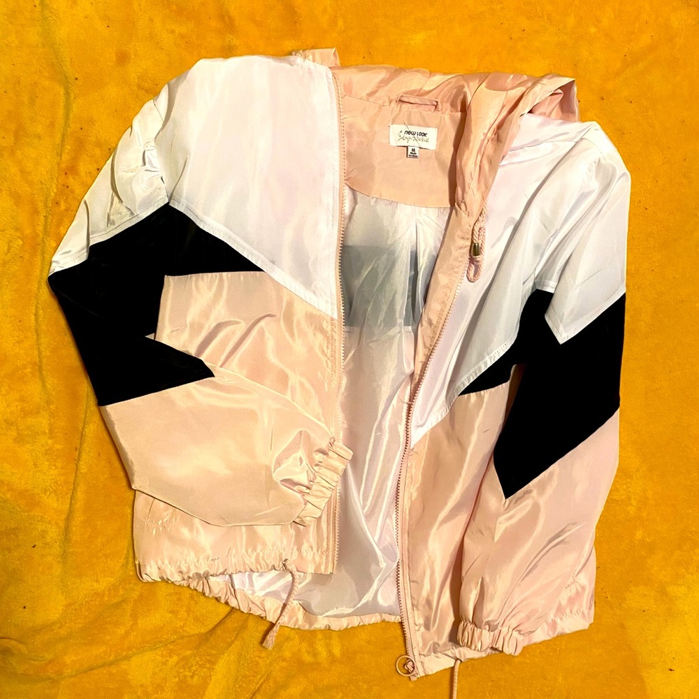 Pink color jacket with hood
